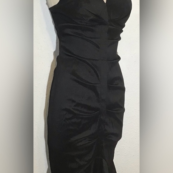 Windsor Ruched Stretchy Fishtail Maxi Dress Gown - Picture 3 of 10